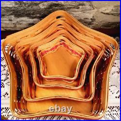 Lot of 2001 Longaberger Shining Star Basket Combos 3 Wrought Iron Stands Liners