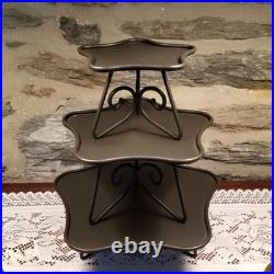 Lot of 2001 Longaberger Shining Star Basket Combos 3 Wrought Iron Stands Liners