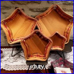 Lot of 2001 Longaberger Shining Star Basket Combos 3 Wrought Iron Stands Liners