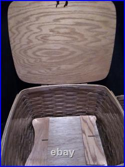 Lot of 9 Longaberger Baskets Crocks, Cups, Accessories 1990s Lot of 9 Longaberger Baskets Crocks, Cups, Accessories 1990s