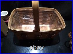 Lot of 9 Longaberger Baskets Crocks, Cups, Accessories 1990s Lot of 9 Longaberger Baskets Crocks, Cups, Accessories 1990s