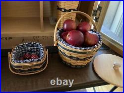 MINT JW LONGABERGER MINIATURE Basket set + Display Cabinet