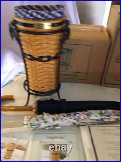 MINT Longaberger 2003-2004 CC JW Miniature Umbrella Basket Combo