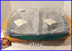 NEW Longaberger 2002 Hostess Serve it up Basket with Liner, Protector, Serving Pcs NEW Longaberger 2002 Hostess Serve it up Basket with Liner, Protector, Serving Pcs