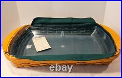 NEW Longaberger 2002 Hostess Serve it up Basket with Liner, Protector, Serving Pcs NEW Longaberger 2002 Hostess Serve it up Basket with Liner, Protector, Serving Pcs