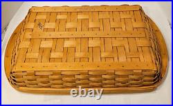 NEW Longaberger 2002 Hostess Serve it up Basket with Liner, Protector, Serving Pcs NEW Longaberger 2002 Hostess Serve it up Basket with Liner, Protector, Serving Pcs