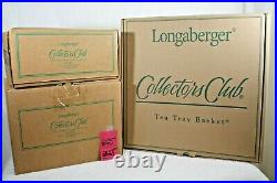 NEW Longaberger 2004 Collectors Club Edition Tea Set Serving Basket Combo- Boxes