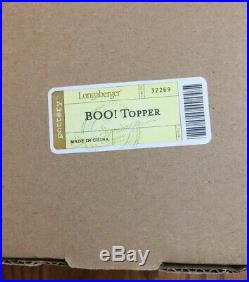 NEW Longaberger 3 Pc SET Boo Topper Basket Liner Halloween Ghost 2013