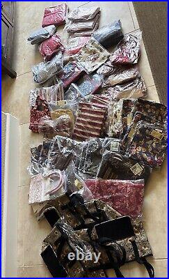 NEW Longaberger Bags/Totes & Basket Fabric Liners Lot Of 50+ Variety Of Sizes