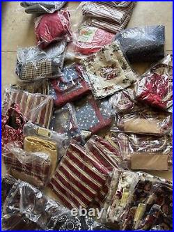 NEW Longaberger Bags/Totes & Basket Fabric Liners Lot Of 50+ Variety Of Sizes