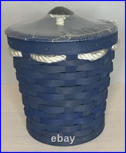 NEW RARE 2009 Longaberger Nautical Blue Cornflower Protector withLid Basket