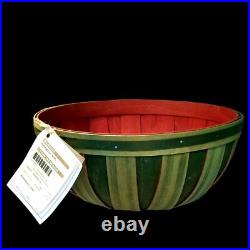 NWT 2013 Longaberger XL Watermelon Bowl Basket Combo Green Rind Red Center Seeds NWT 2013 Longaberger XL Watermelon Bowl Basket Combo Green Rind Red Center Seeds