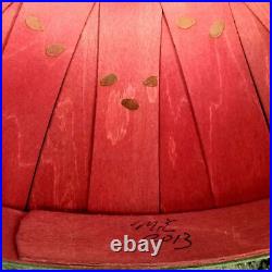 NWT 2013 Longaberger XL Watermelon Bowl Basket Combo Green Rind Red Center Seeds