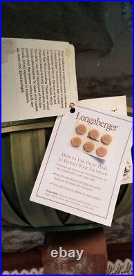 NWT 2013 Longaberger XL Watermelon Bowl Basket Combo Green Rind Red Center Seeds