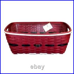 NWT 2013 Longerberger Santa's Belly Lg Laundry Basket Belt Buckle Christmas Gift