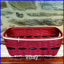 NWT 2013 Longerberger Santa's Belly Lg Laundry Basket Belt Buckle Christmas Gift