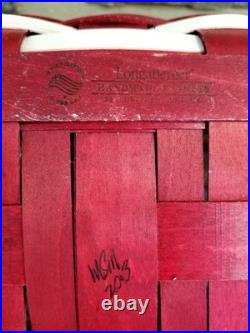 NWT 2013 Longerberger Santa's Belly Lg Laundry Basket Belt Buckle Christmas Gift