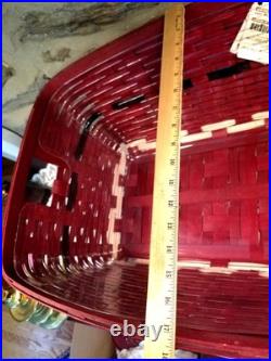 NWT 2013 Longerberger Santa's Belly Lg Laundry Basket Belt Buckle Christmas Gift