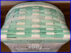 New 2021 Longaberger Large Jadeite Easter Basket Set With Protector