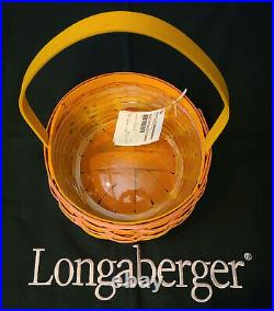 New Longaberger 2015 Coral Large Easter Basket and Protector Set NWT Perfect