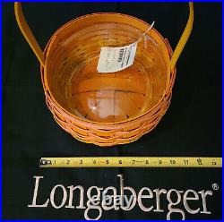 New Longaberger 2015 Coral Large Easter Basket and Protector Set NWT Perfect
