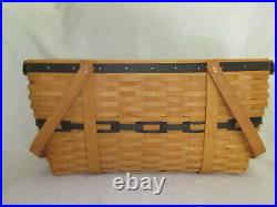 New Longaberger CC 1999 FAMILY PICNIC Basket Combo with Throw Blanket Flyer Card