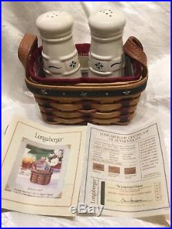 New Longaberger Collectors Club Proudly American Basket Salt &Pepper Shakers Set