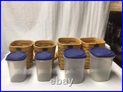 Peterboro Baskets 16 Piece CANISTER SET, Baskets, Lids, Protectors, Tie-ons