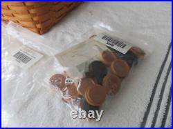 RARE2000 Longaberger Checkers Game /Checkerboard Large Woven Basket 39-pc Set
