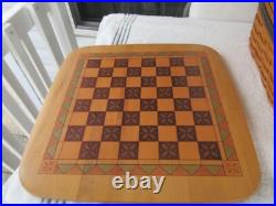 RARE2000 Longaberger Checkers Game /Checkerboard Large Woven Basket 39-pc Set