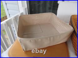 RARE2000 Longaberger Checkers Game /Checkerboard Large Woven Basket 39-pc Set