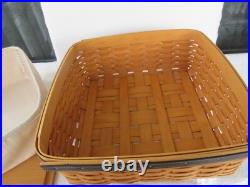 RARE2000 Longaberger Checkers Game /Checkerboard Large Woven Basket 39-pc Set