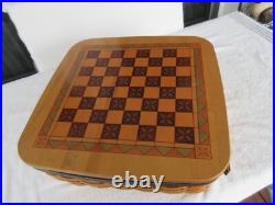 RARE2000 Longaberger Checkers Game /Checkerboard Large Woven Basket 39-pc Set