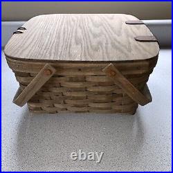 RARE 1982 Longaberger OLD OAKLidded Picnic Basket NUMBERED