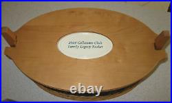 RARE Longaberger 2004 MINT Collector Club Legacy Basket Combo withceramic tile