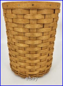 RARE Longaberger 2004 Roll Away Basket WASTE CHAMPAGNESMALL LIMITED EDITIONNOS