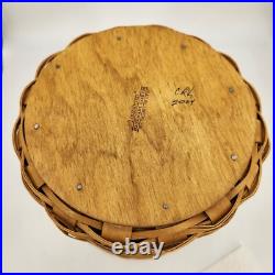 RARE Longaberger 2004 Roll Away Basket WASTE CHAMPAGNESMALL LIMITED EDITIONNOS
