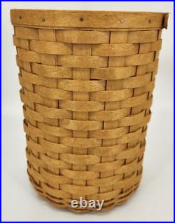 RARE Longaberger 2004 Roll Away Basket WASTE CHAMPAGNESMALL LIMITED EDITIONNOS