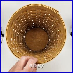 RARE Longaberger 2004 Roll Away Basket WASTE CHAMPAGNESMALL LIMITED EDITIONNOS