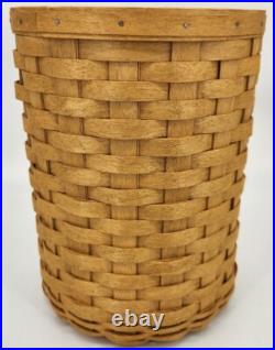RARE Longaberger 2004 Roll Away Basket WASTE CHAMPAGNESMALL LIMITED EDITIONNOS
