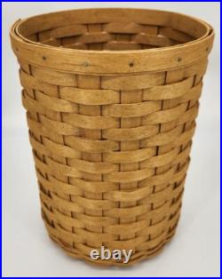 RARE Longaberger 2004 Roll Away Basket WASTE CHAMPAGNESMALL LIMITED EDITIONNOS