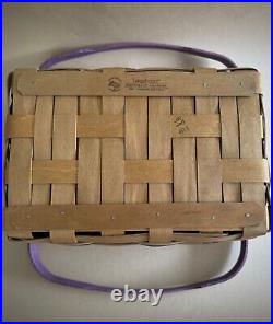 RARE Longaberger 2009 Lunch Box Basket Purple/ Black (12 x 8.5)