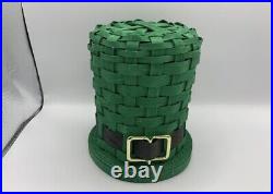 RARE Longaberger 2023 St. Patrick's Day Hat Basket With Protector NEW