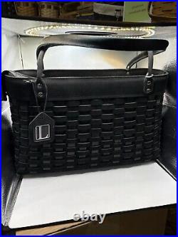 RARE Longaberger Black Winslow Basket Tote Purse 1278296 Career Tote