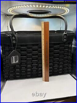 RARE Longaberger Black Winslow Basket Tote Purse 1278296 Career Tote