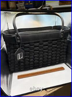 RARE Longaberger Black Winslow Basket Tote Purse 1278296 Career Tote