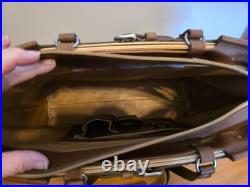 RARE Longaberger CAREER Basket Tote Purse Handbag Brown Leather Zipper Shoulder RARE Longaberger CAREER Basket Tote Purse Handbag Brown Leather Zipper Shoulder