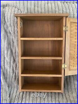 RARE vintage wall medicine storage cabinet LONGABERGER made in USA woven basket