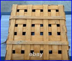 Rare! 2000 Longaberger 2000 Wash Day Basket, Leather Handles And Liner 15x15