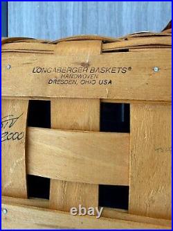 Rare! 2000 Longaberger 2000 Wash Day Basket, Leather Handles And Liner 15x15